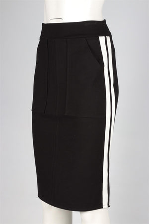 ME+EM BLACK JERSEY MINI SKIRT UK 8