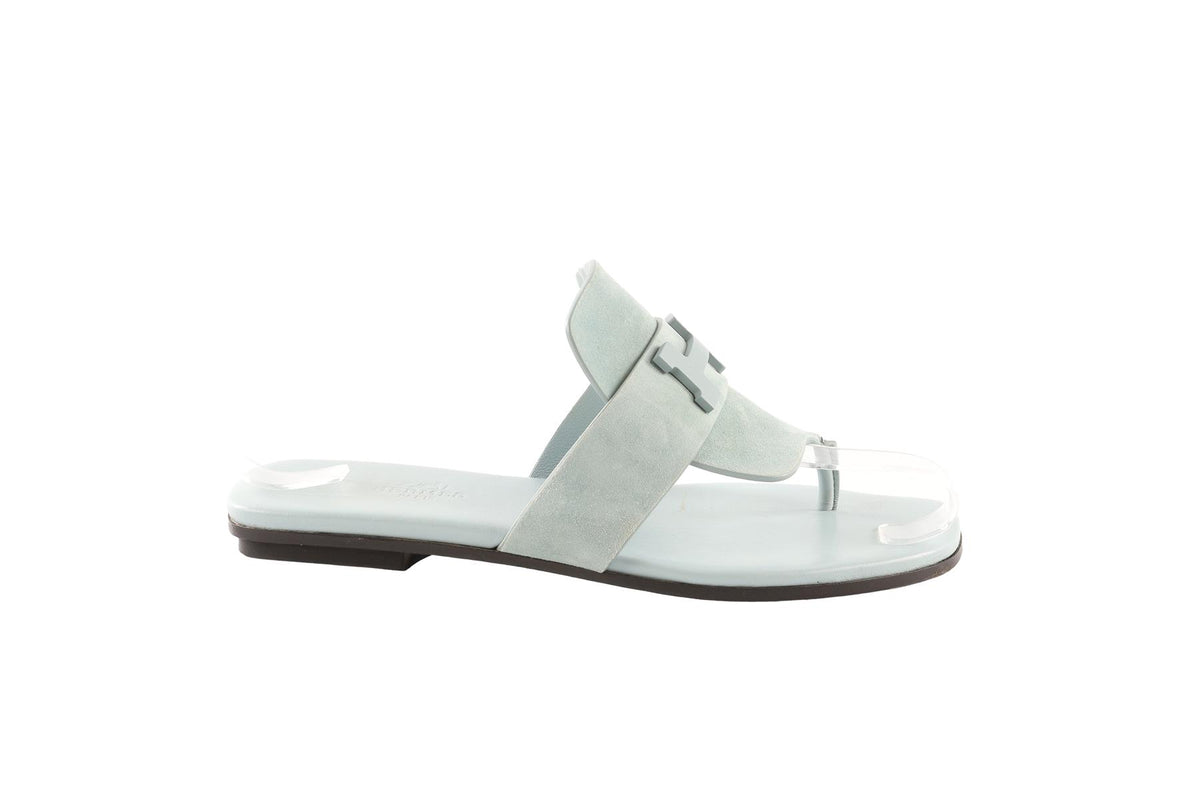 HERMÈS BLUE GALERIE SUEDE SANDALS EU 36 UK 3 US 6