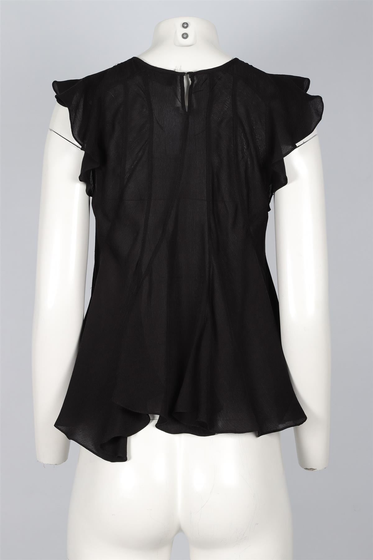 ISABEL MARANT BLACK SILK TOP FR 38 UK 10