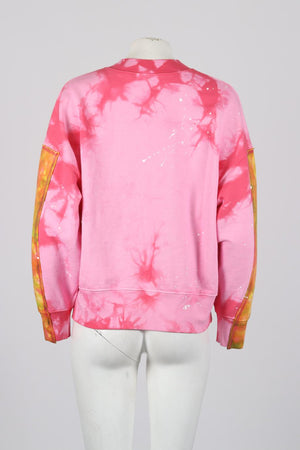 PALM ANGELS TIE DYED COTTON SWEATSHIRT SMALL