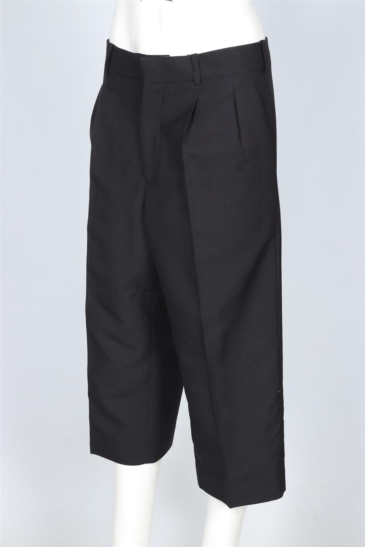 VICTORIA BECKHAM BLACK WOOL CULOTTES UK 14