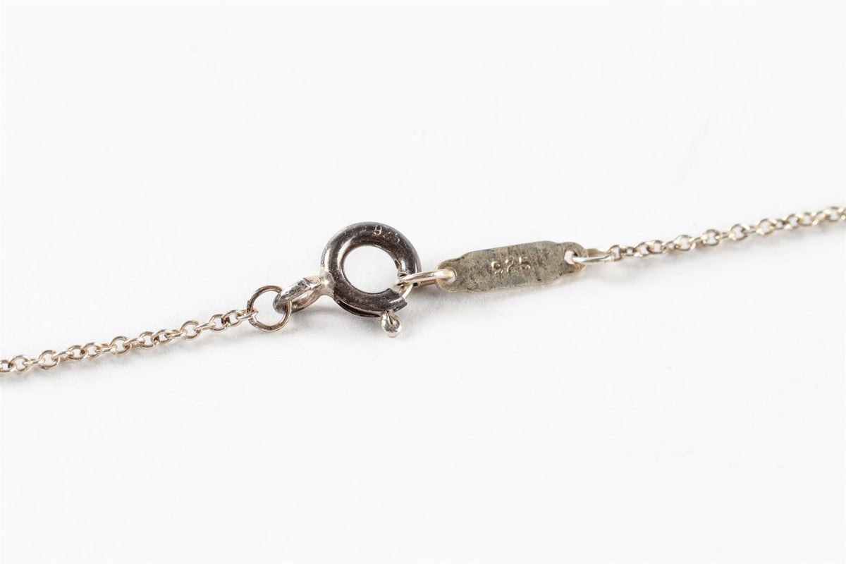 Tiffany & Co Blue Double Heart Sterling Silver Chain Necklace