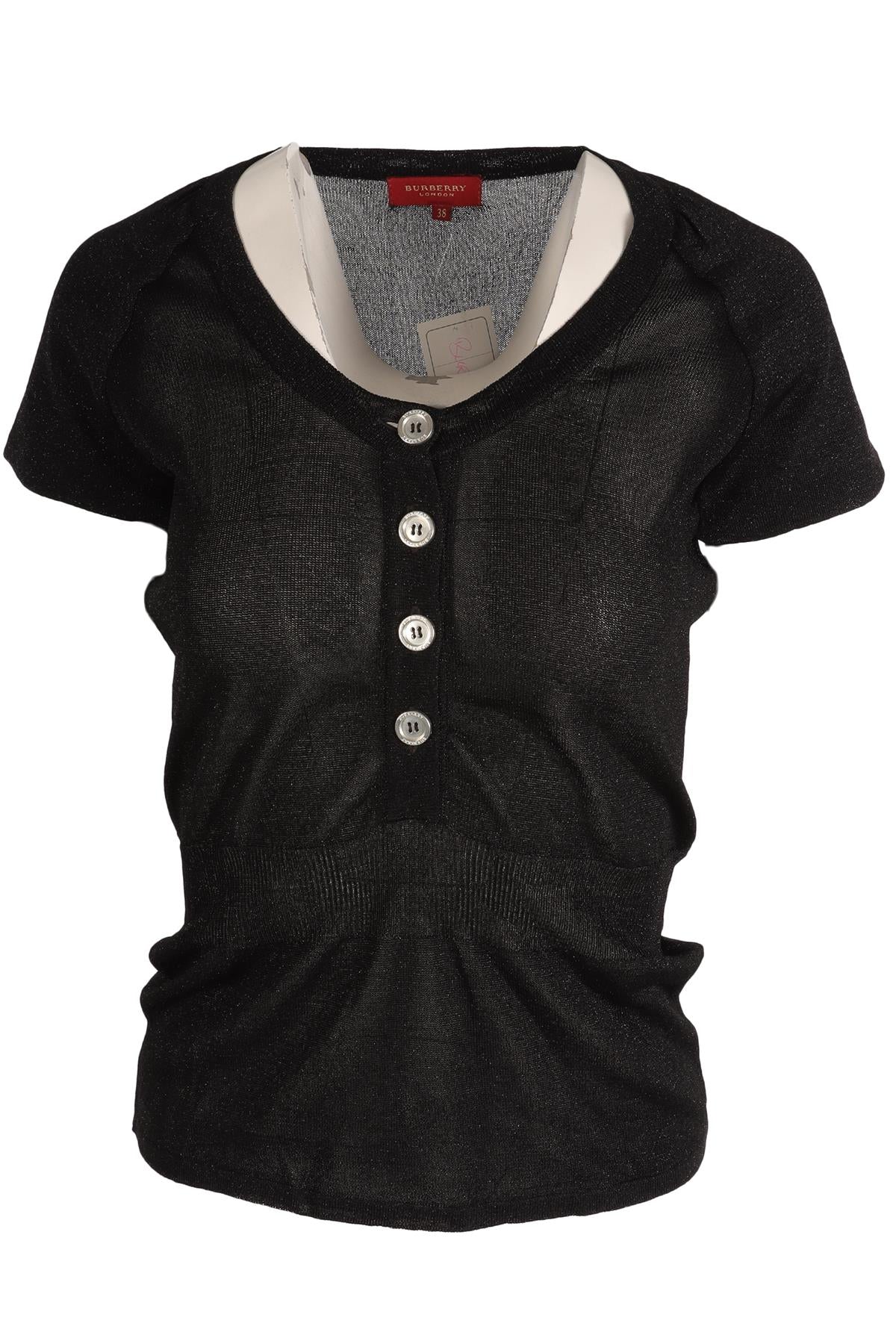 BURBERRY BLACK KNIT TOP IT 38 UK 6
