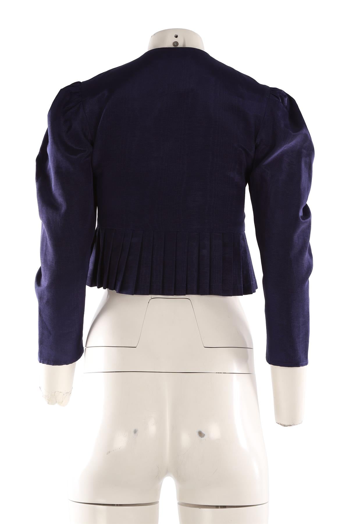 BATSHEVA NAVY COTTON TOP US 0 UK 4