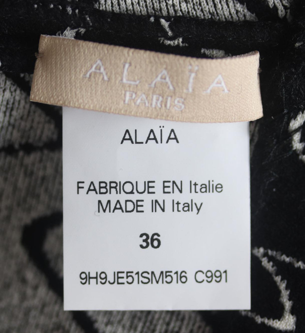 AZZEDINE ALAÏA JACQUARD KNIT MINI SKIRT FR 36 UK 8