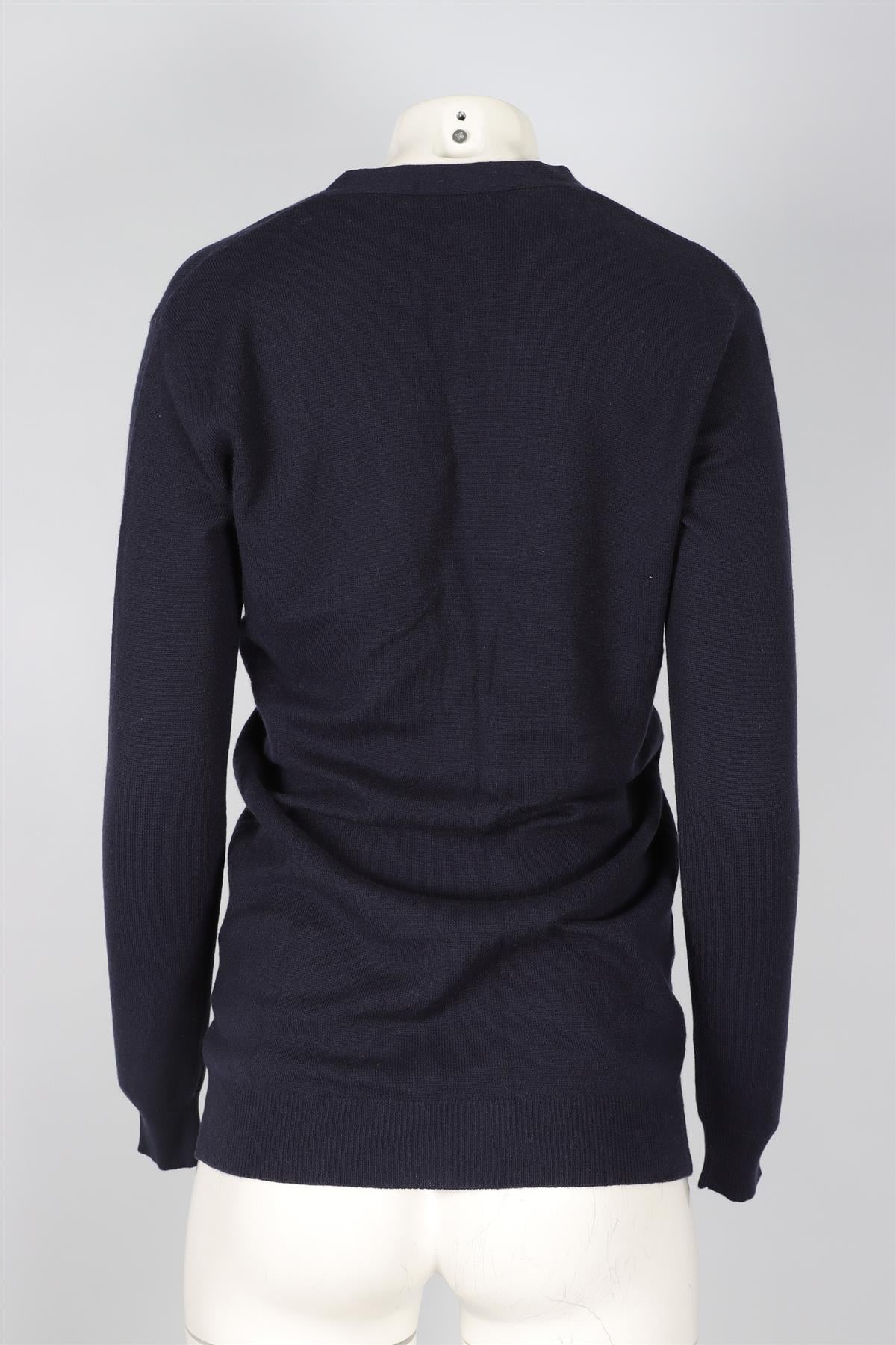 RALPH LAUREN NAVY KNIT CARDIGAN SMALL