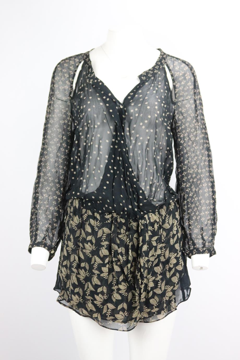 ISABEL MARANT ÉTOILE PRINTED GEORGETTE MINI DRESS FR 40 UK 12