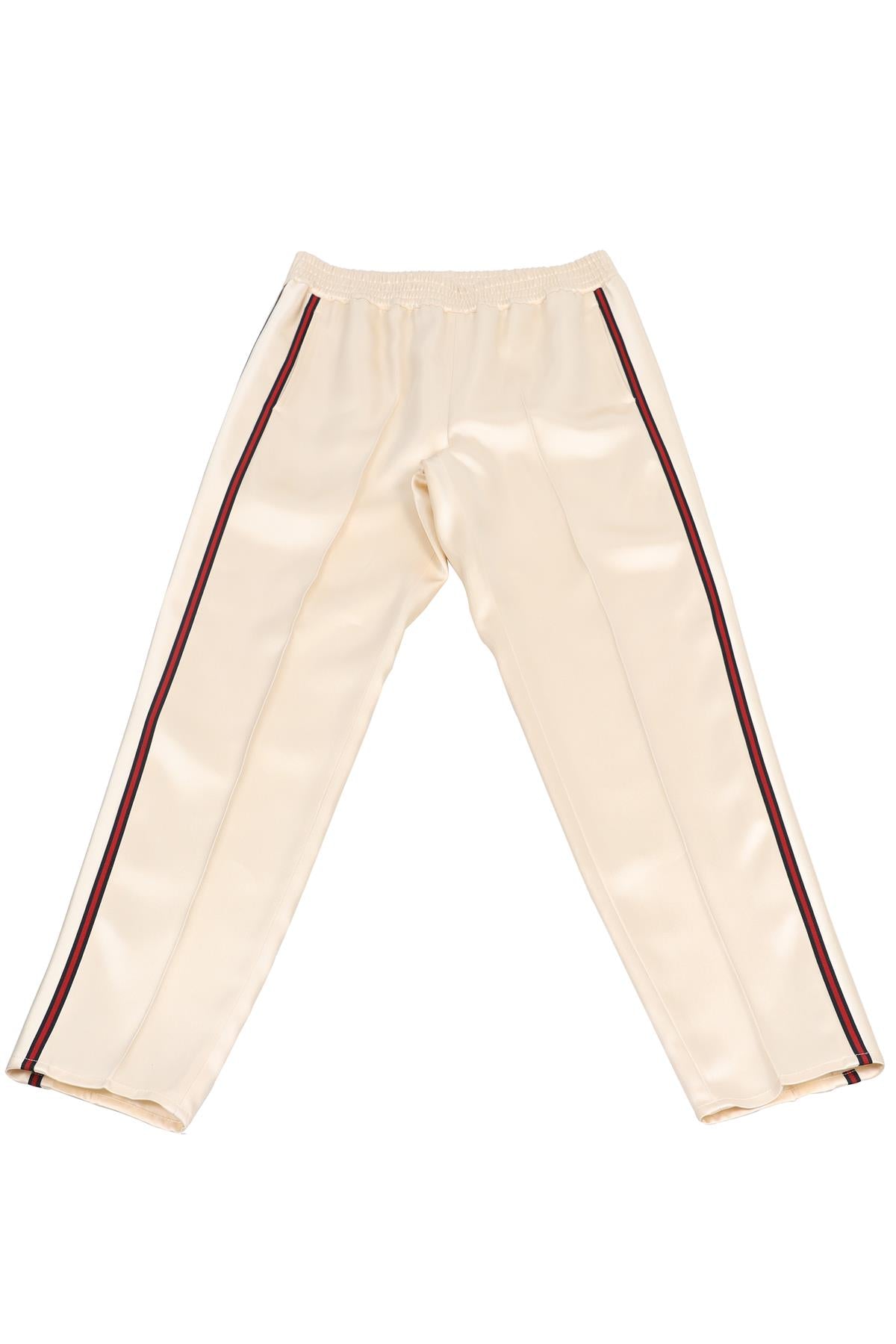 GUCCI CREAM SATIN STRAIGHT LEG PANTS IT 38 UK 6