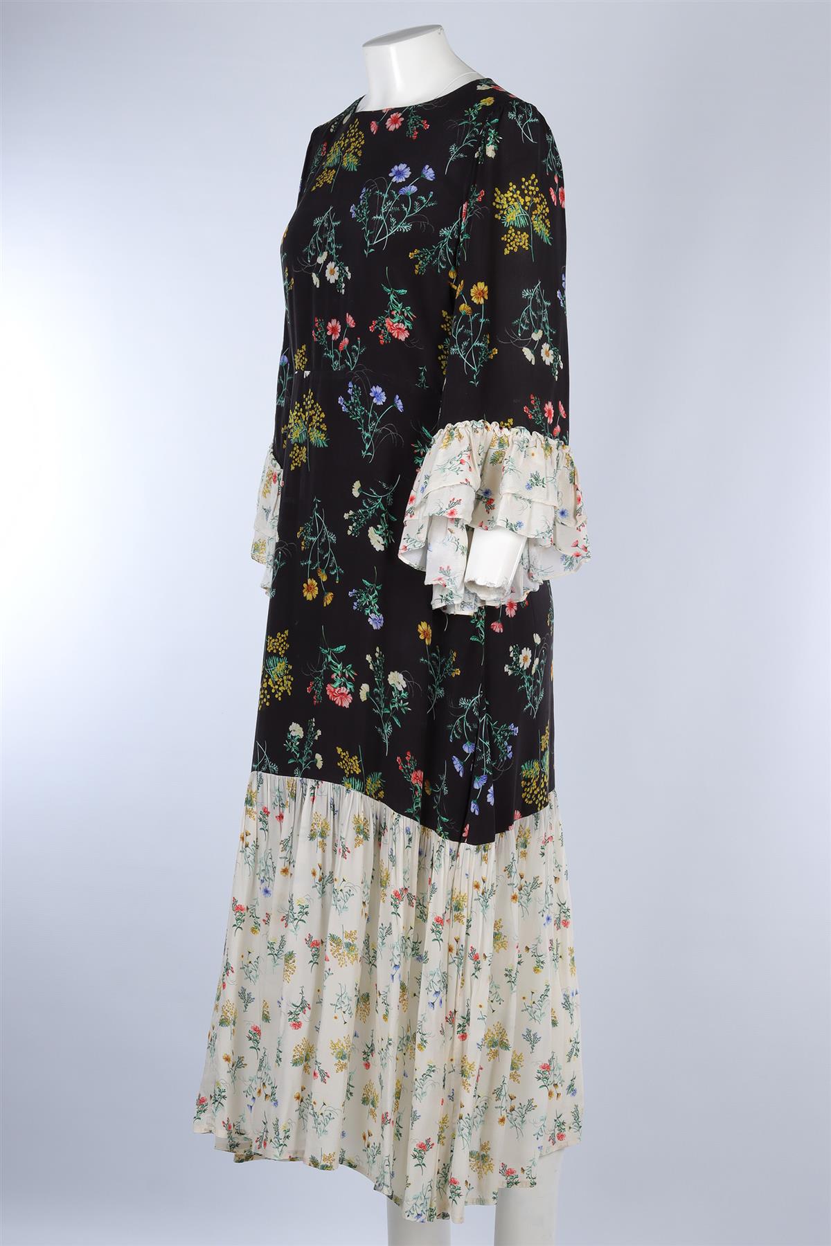 QUEENS OF ARCHIVE BLACK CREPE MAXI DRESS LARGE