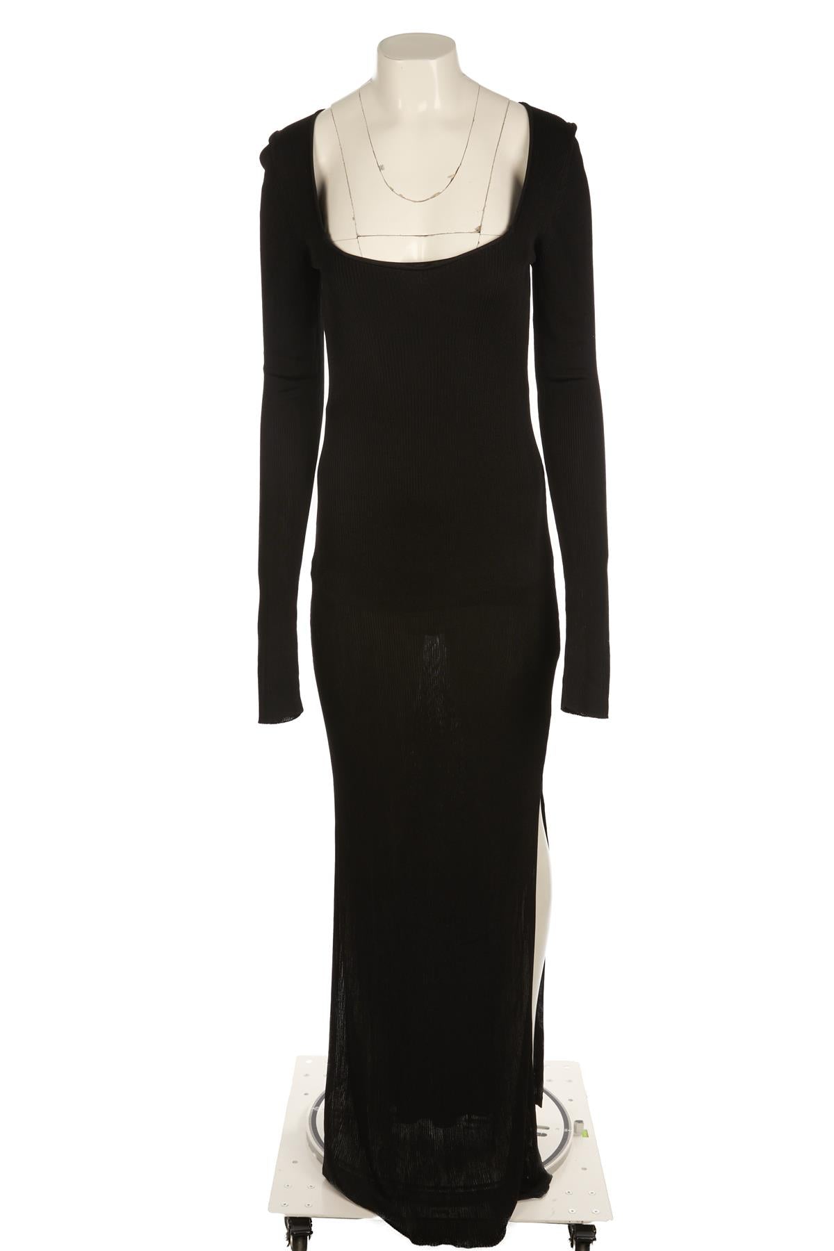 GAUGE 81 BLACK KNIT MAXI DRESS SMALL