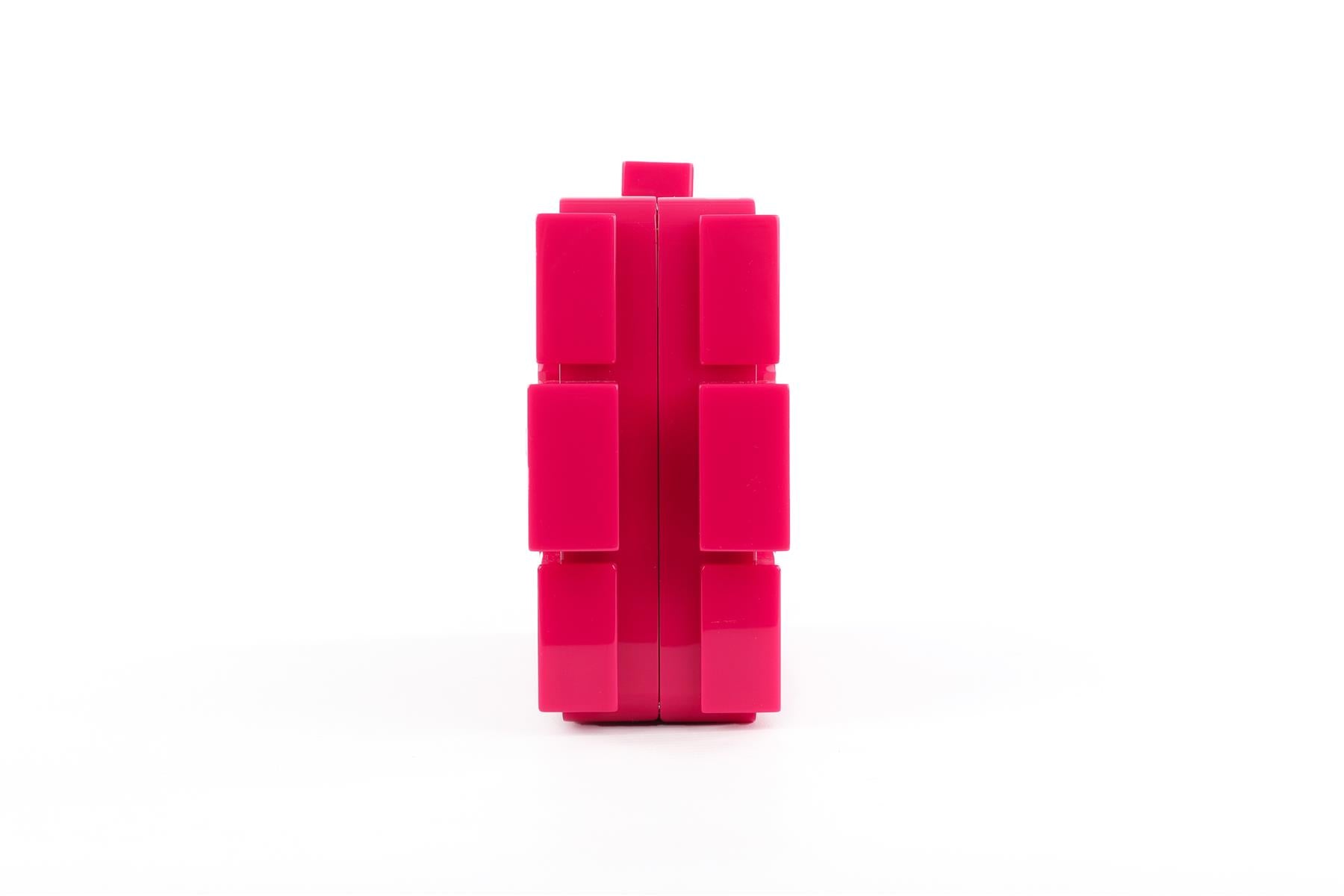 CHANEL PINK 2014 BOY BRICK LEGO PLEXIGLASS CLUTCH