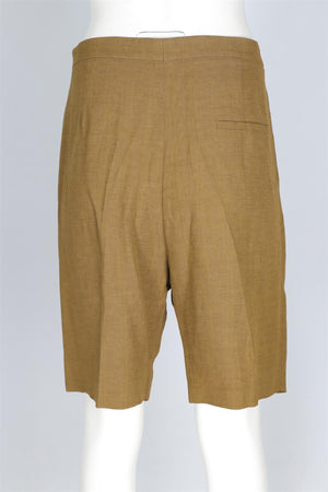 CHLOÉ GREEN LINEN SHORTS FR 40 UK 12