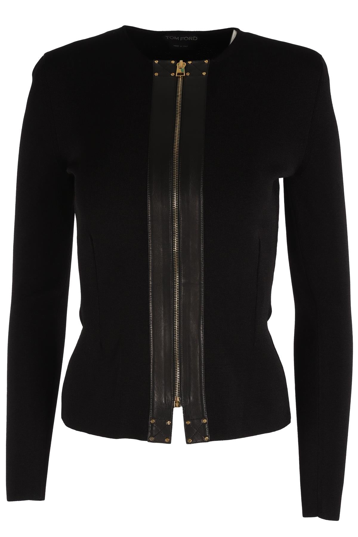 TOM FORD BLACK KNIT JACKET IT 36 UK 4