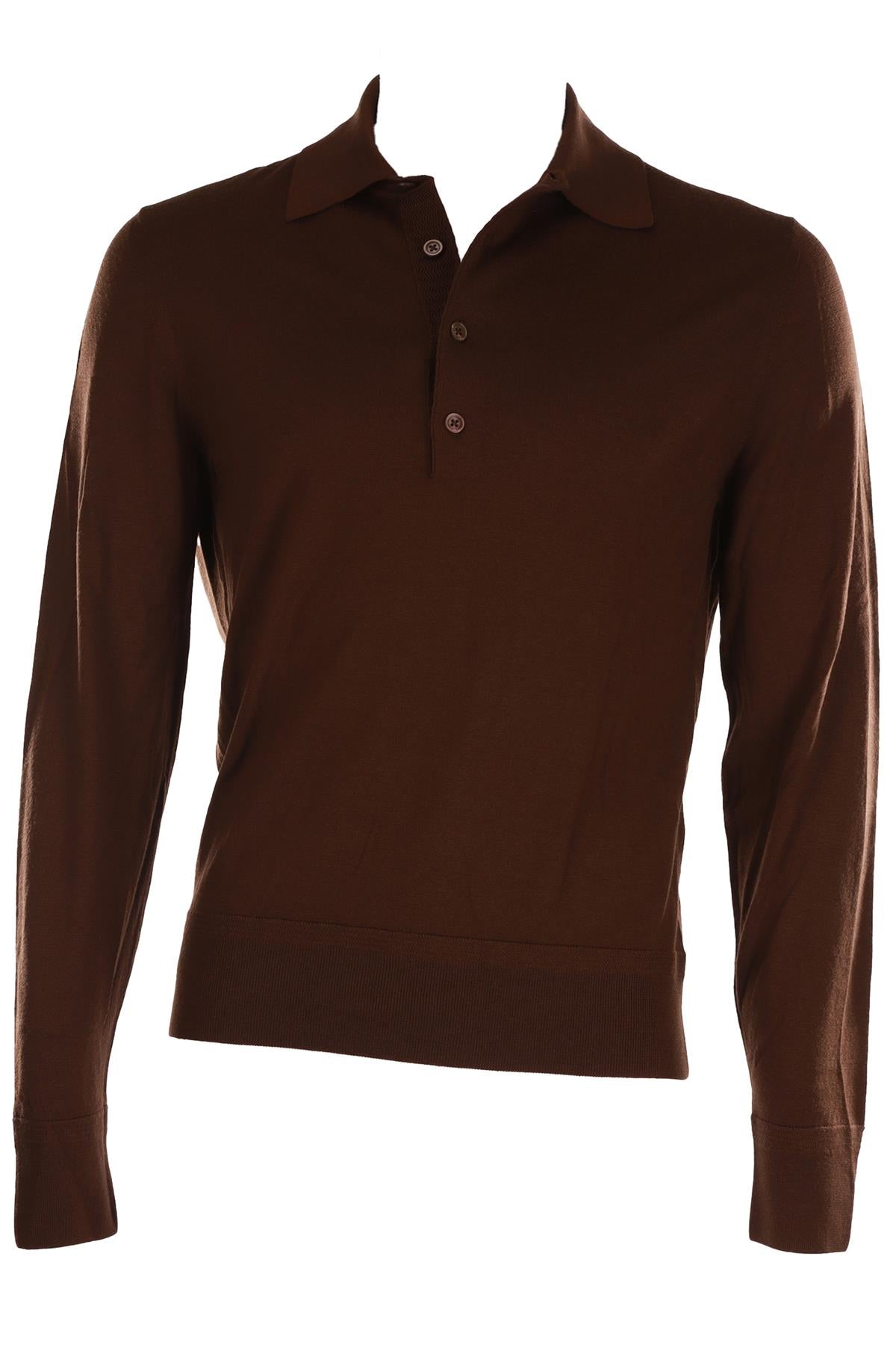 TOM FORD BROWN MEN'S POLO SHIRT IT 48 UK 38
