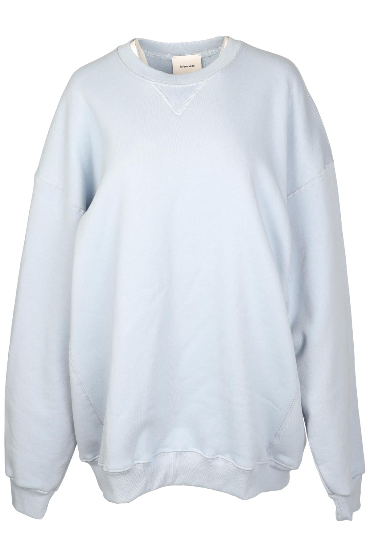REFORMATION BLUE COTTON SWEATSHIRT MEDIUM