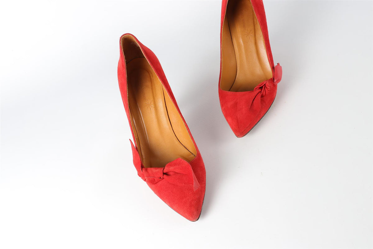ISABEL MARANT RED SUEDE PUMPS EU 38 UK 5 US 8