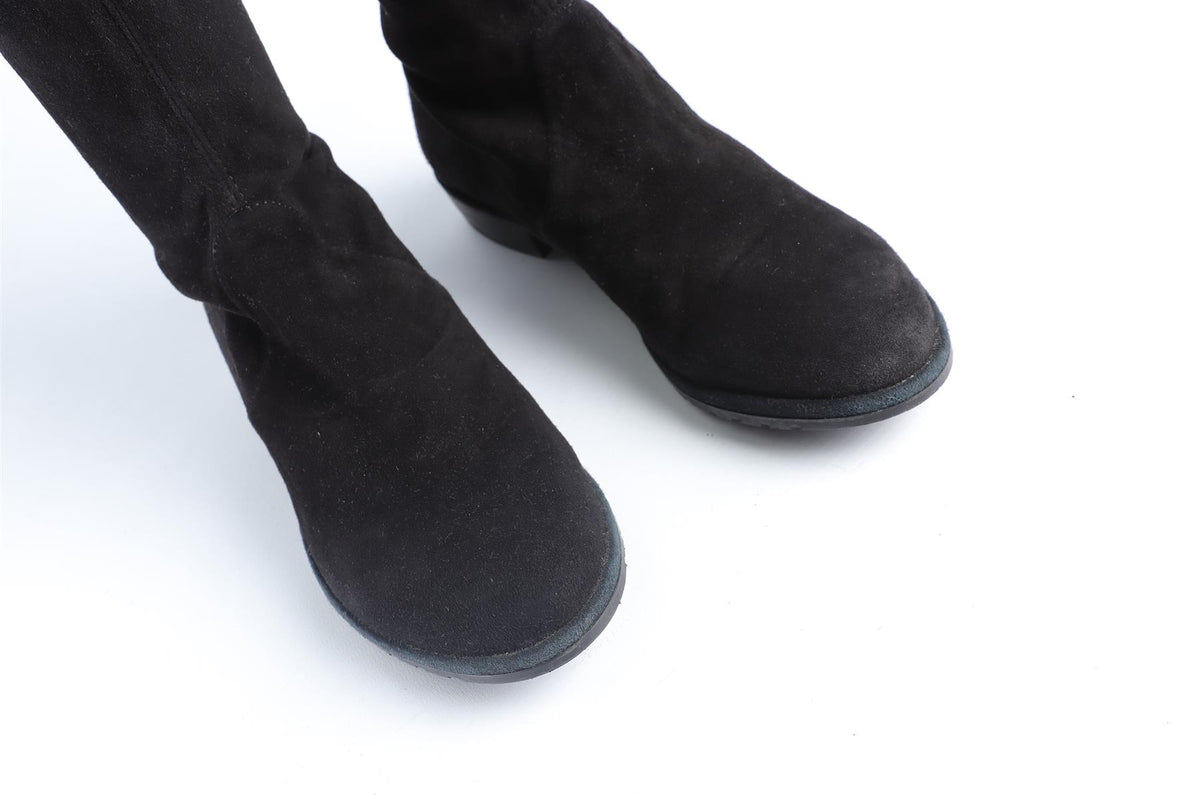 STUART WEITZMAN BLACK SUEDE OVER THE KNEE BOOTS US 7 EU 37 US 4