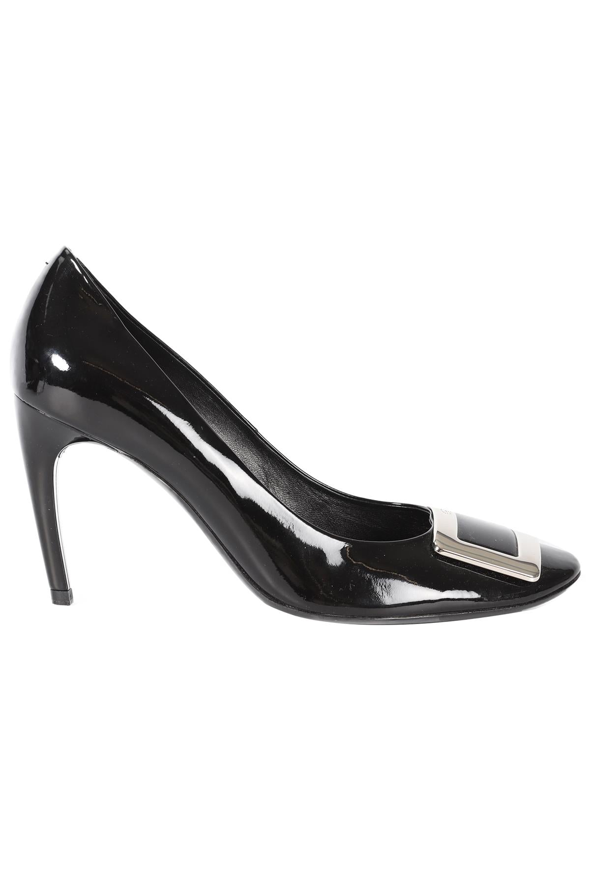 ROGER VIVIER BLACK PATENT LEATHER PUMPS EU 40 UK 7 US 10