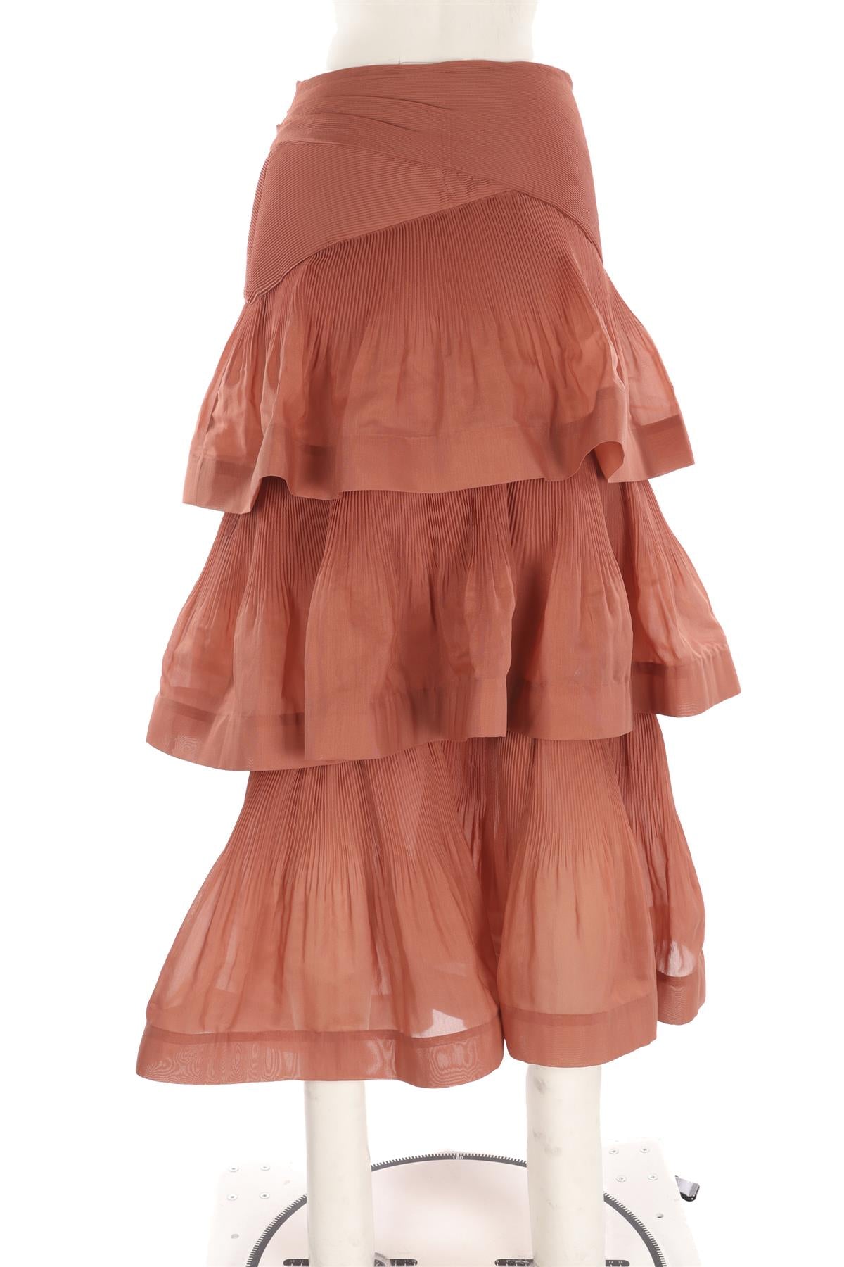 ZIMMERMANN PINK ORGANZA MAXI SKIRT UK 10