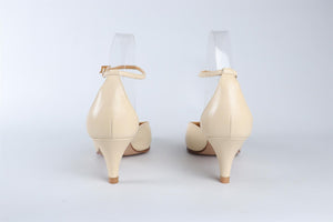 HERMÈS CREAM LEATHER PUMPS EU 38 UK 5 US 8