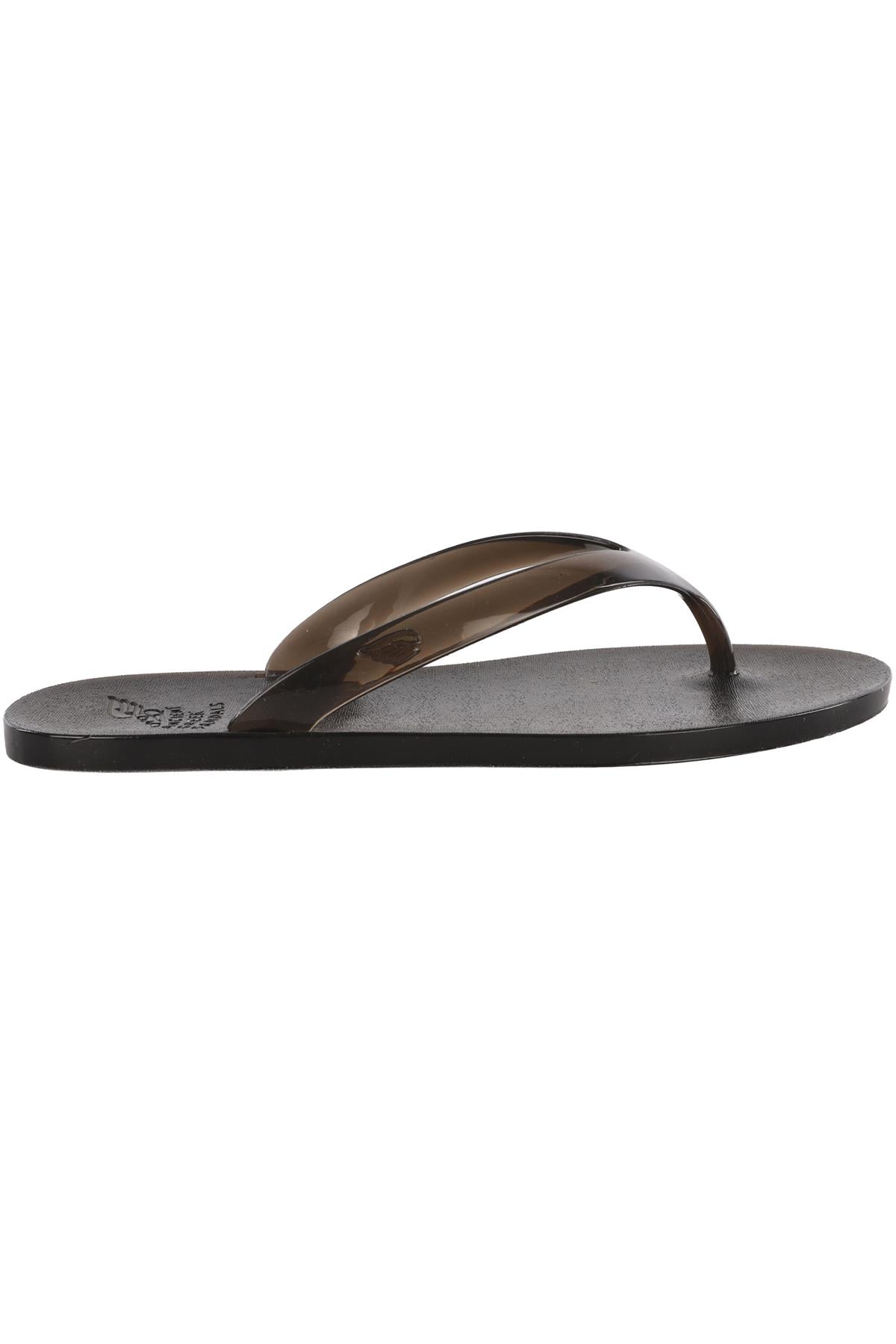 ANCIENT GREEK SANDALS BLACK RUBBER FLIP FLOPS EU 38 UK 5 US 8