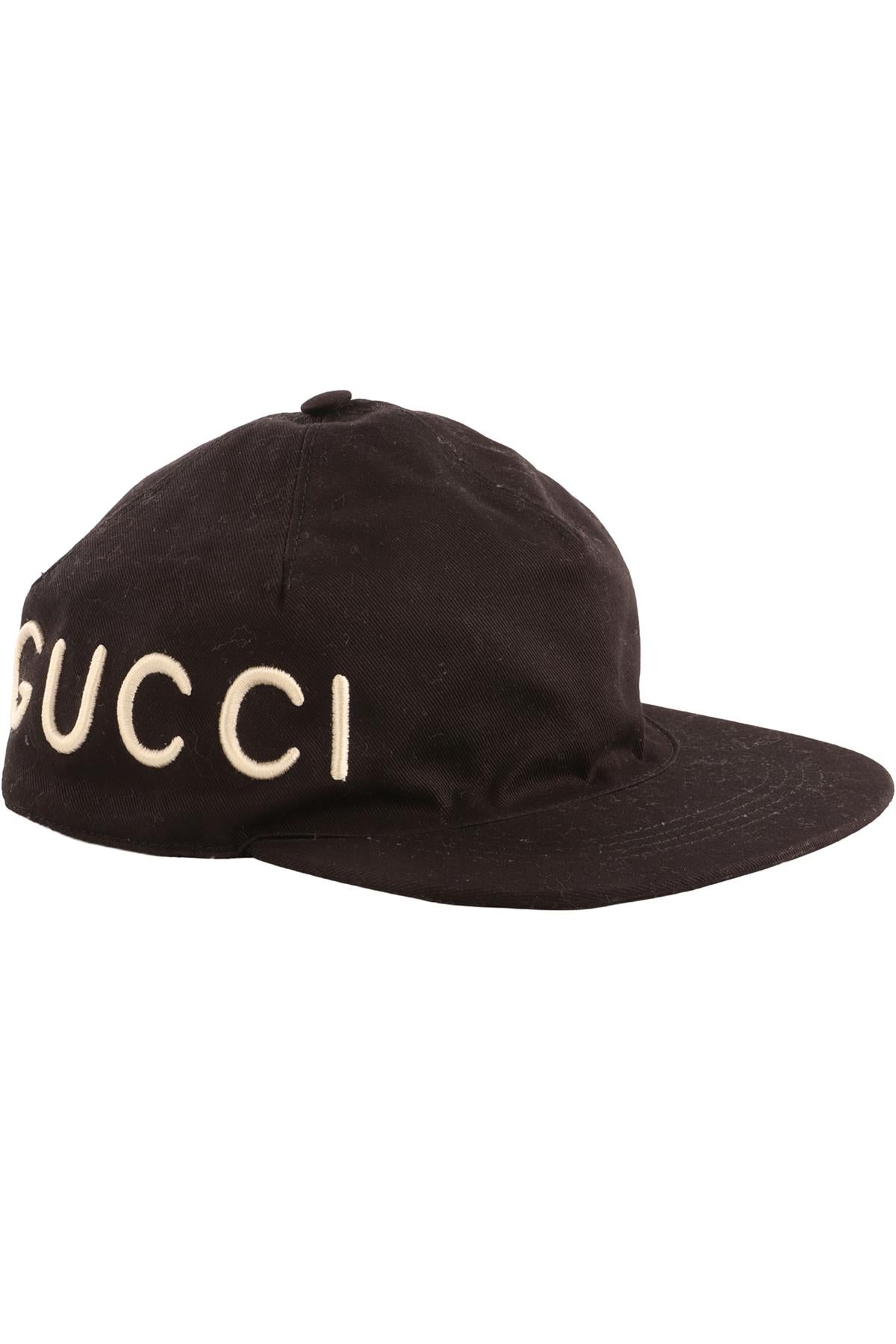 GUCCI BLACK COTTON BASEBALL CAP LARGE