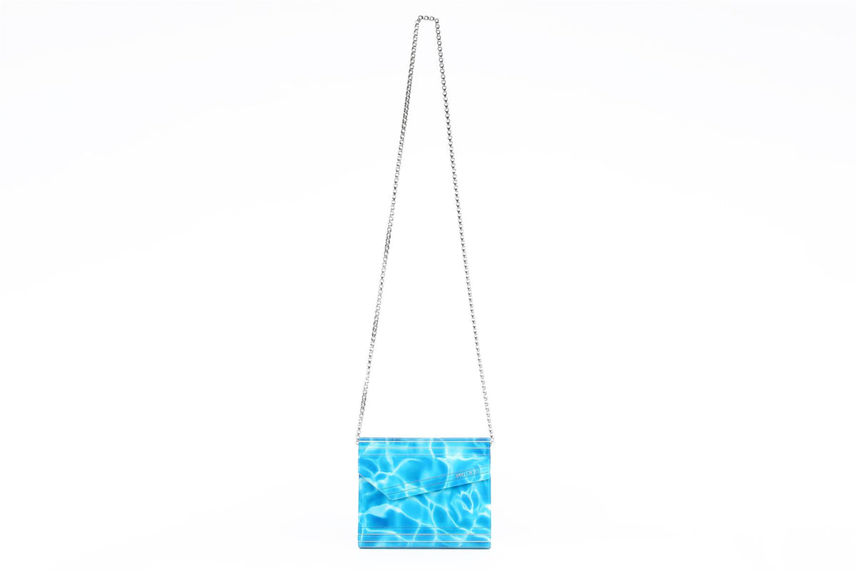 JIMMY CHOO BLUE CANDY ACRYLIC CLUTCH