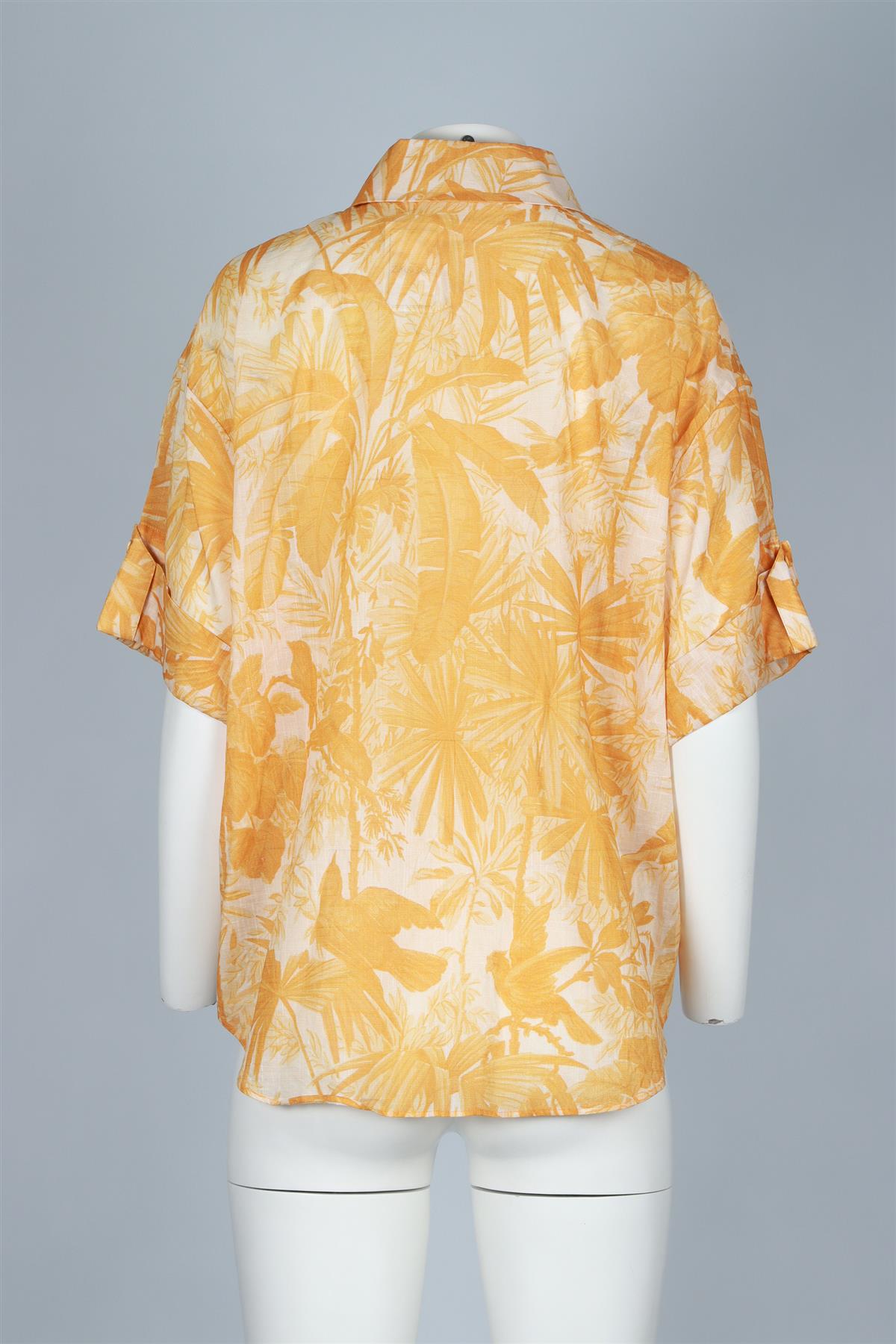 ZIMMERMANN ORANGE COTTON SHIRT UK 14