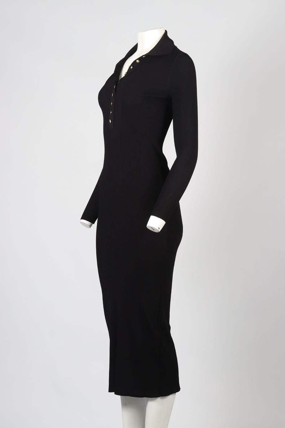 GUCCI RIBBED KNIT MIDI DRESS SMALL