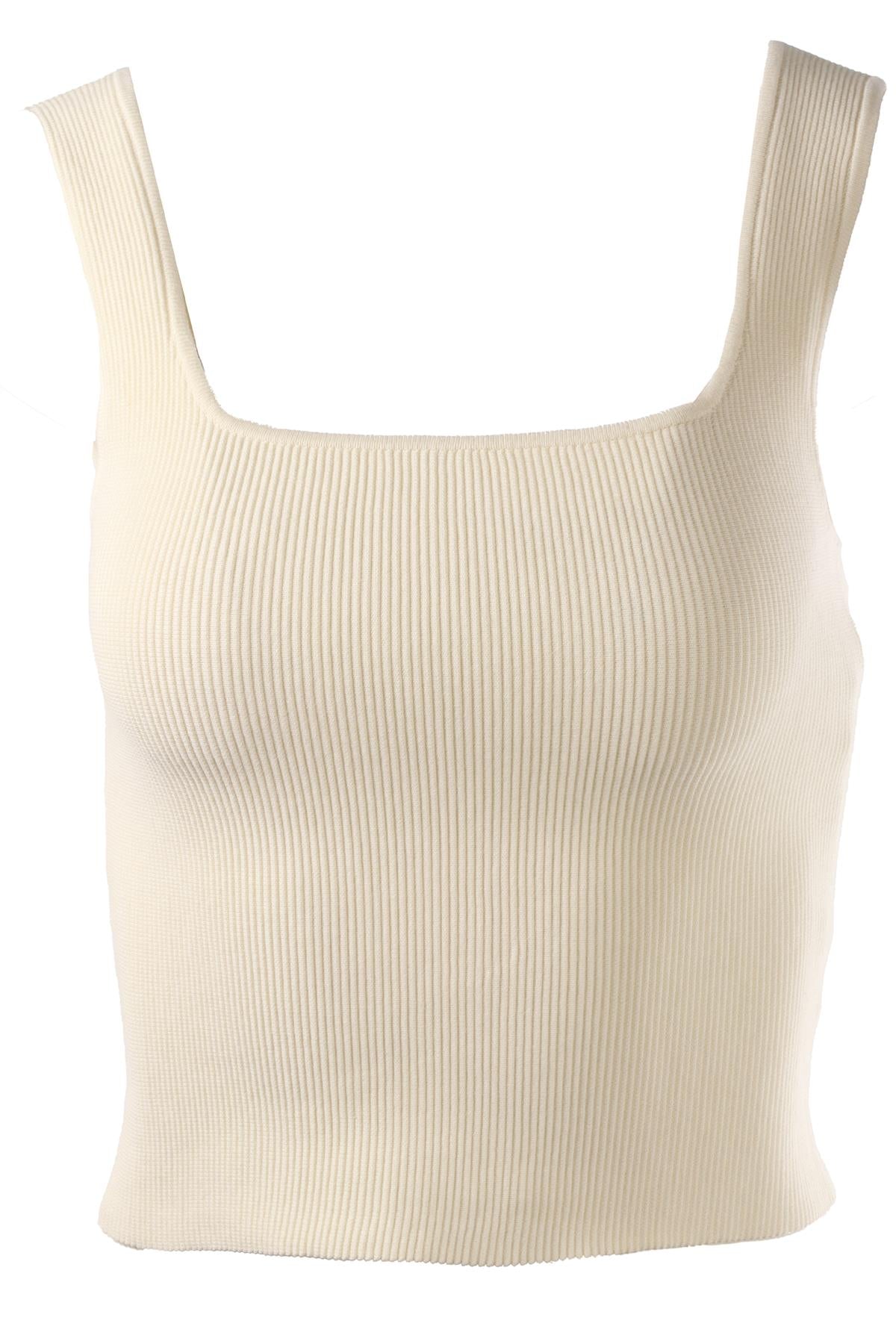 WHITE KNIT TOP