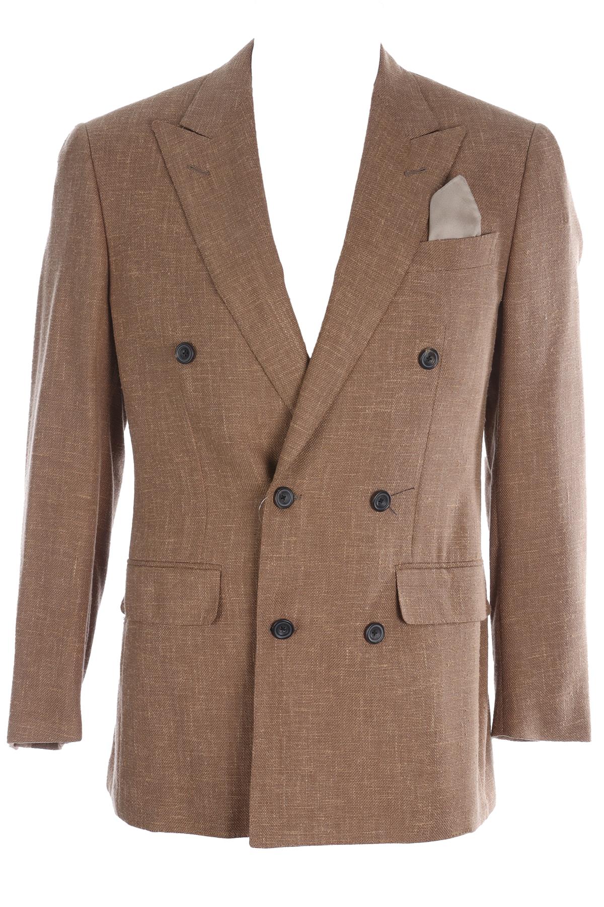 THOM SWEENEY BROWN MENS SILK BLAZER UK/US 36 FR 36 IT 46