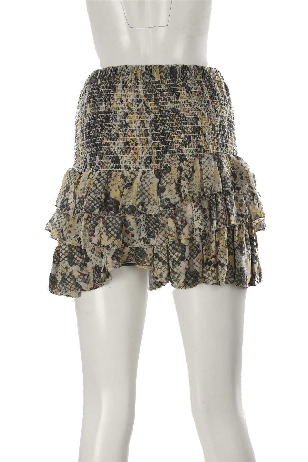 ISABEL MARANT YELLOW SILK MINI SKIRT FR 36 UK 8