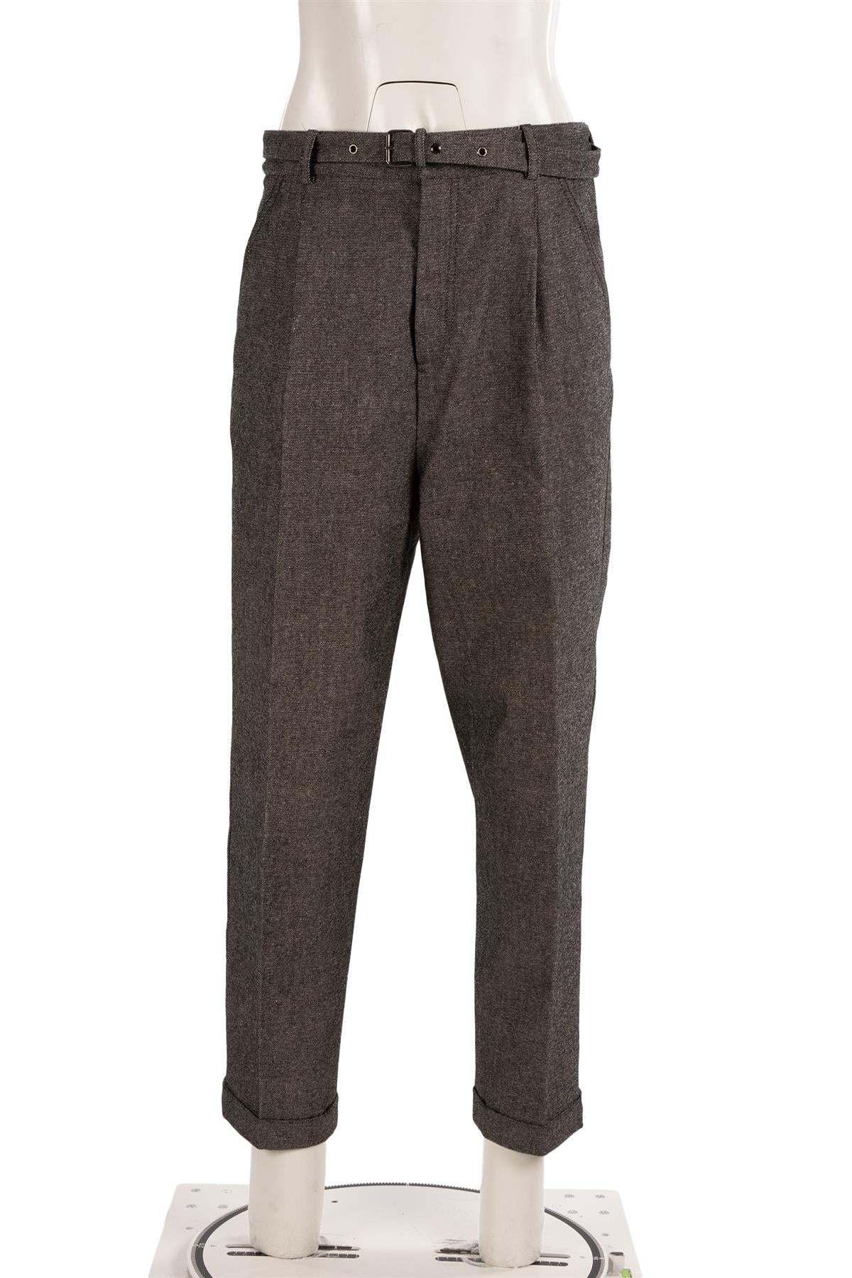 CHRISTIAN DIOR GREY COTTON STRAIGHT LEG PANTS FR 42 UK 14