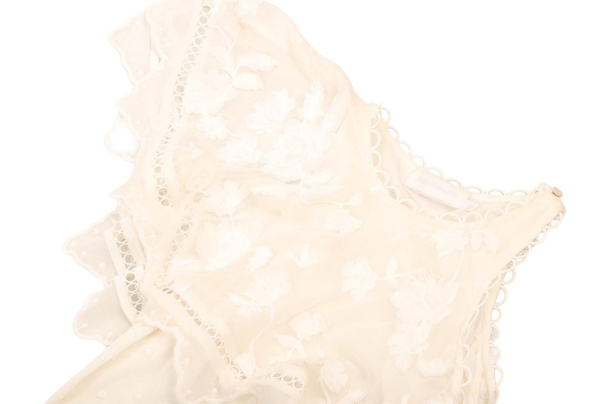 ZIMMERMANN IVORY SILK PLAYSUIT 1 UK 10