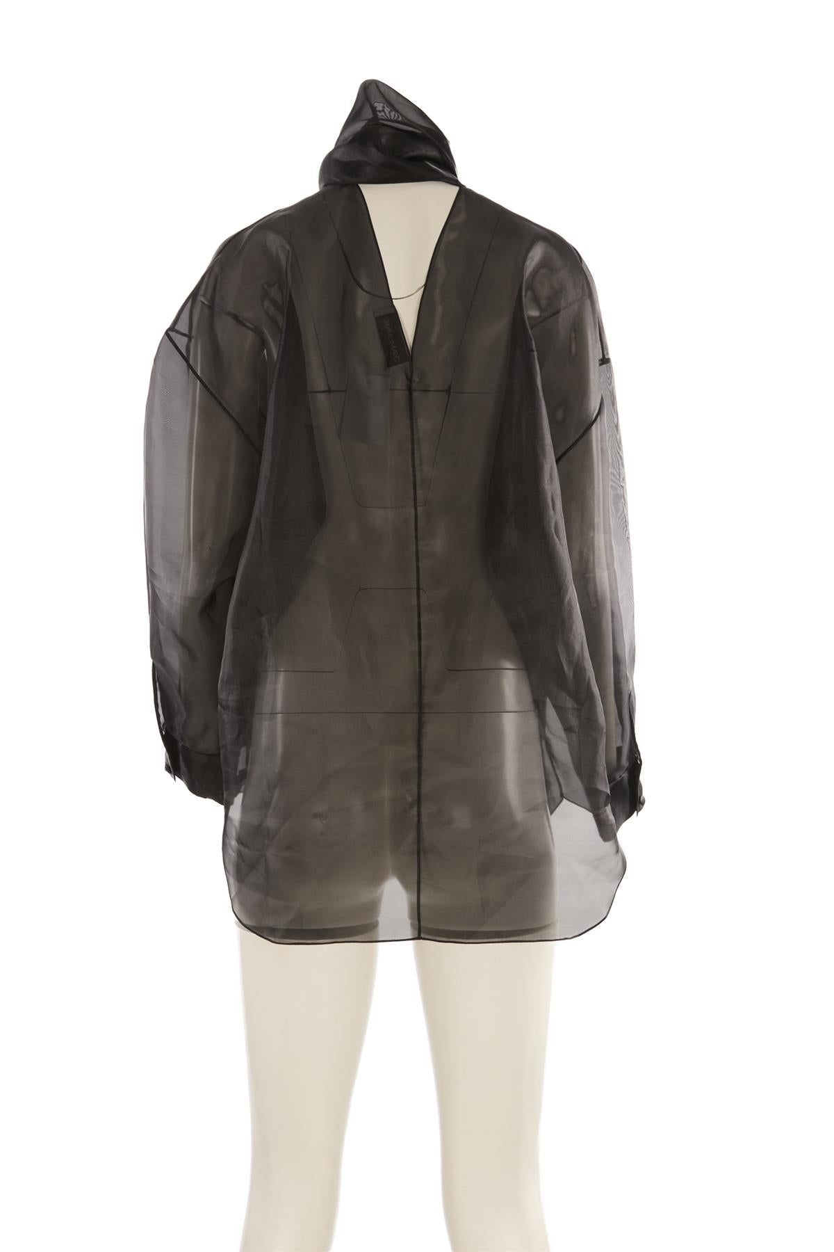 J'AMEMME BLACK ORGANZA TOP ONE SIZE