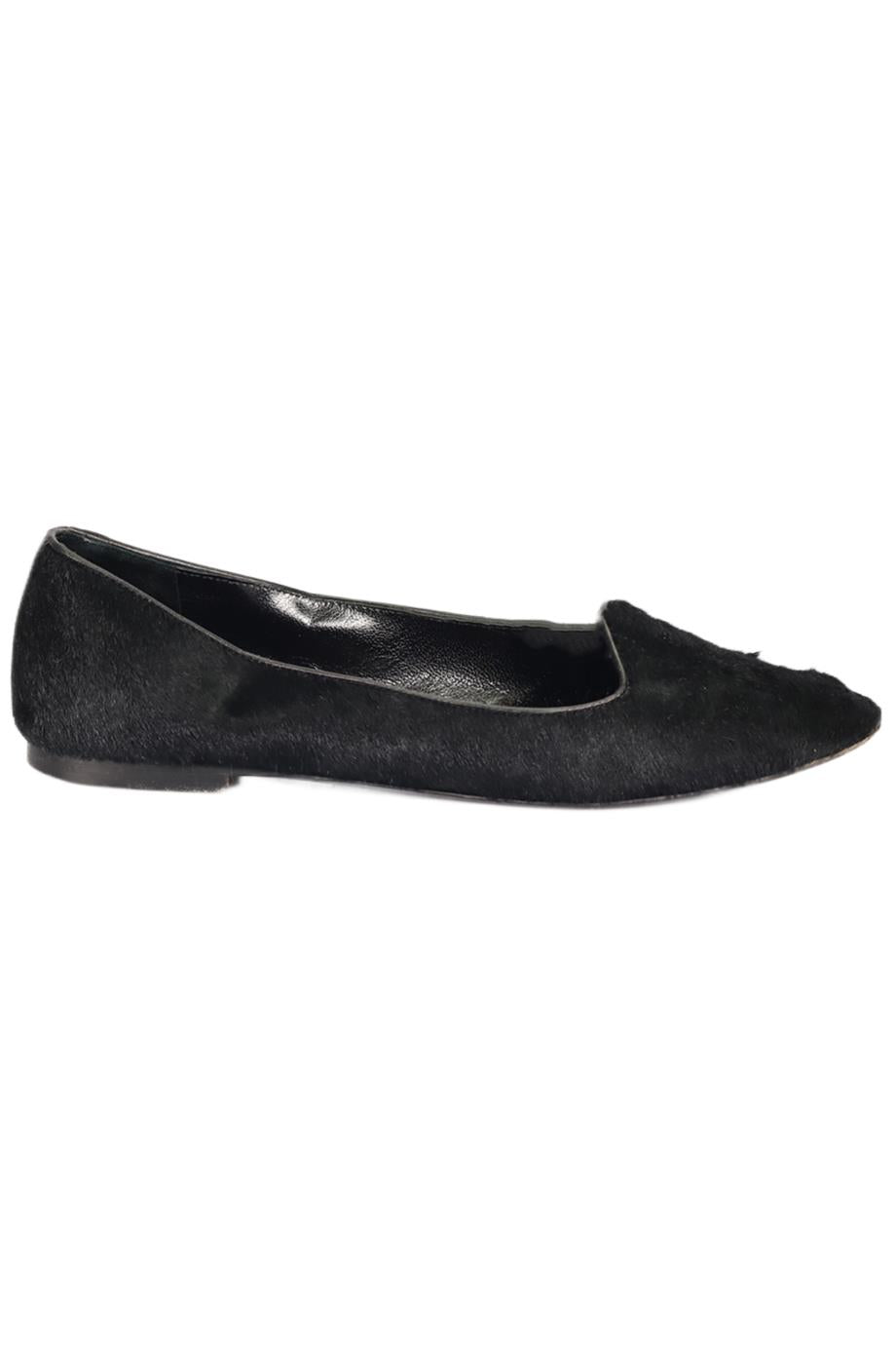 TOM FORD CALF HAIR AND LEATHER BALLERINA FLATS EU 38 UK 5 US 8