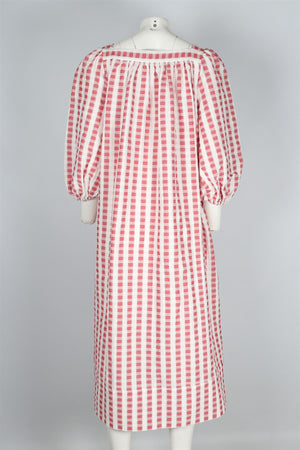 WIGGY KIT RED COTTON MAXI DRESS MEDIUM