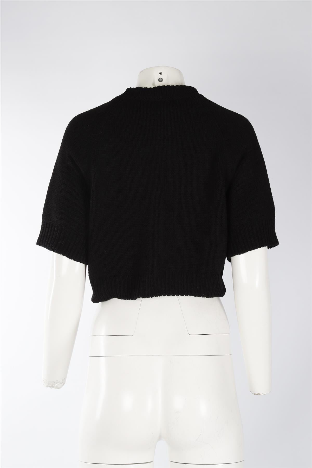 CORDERA BLACK COTTON CARDIGAN SMALL