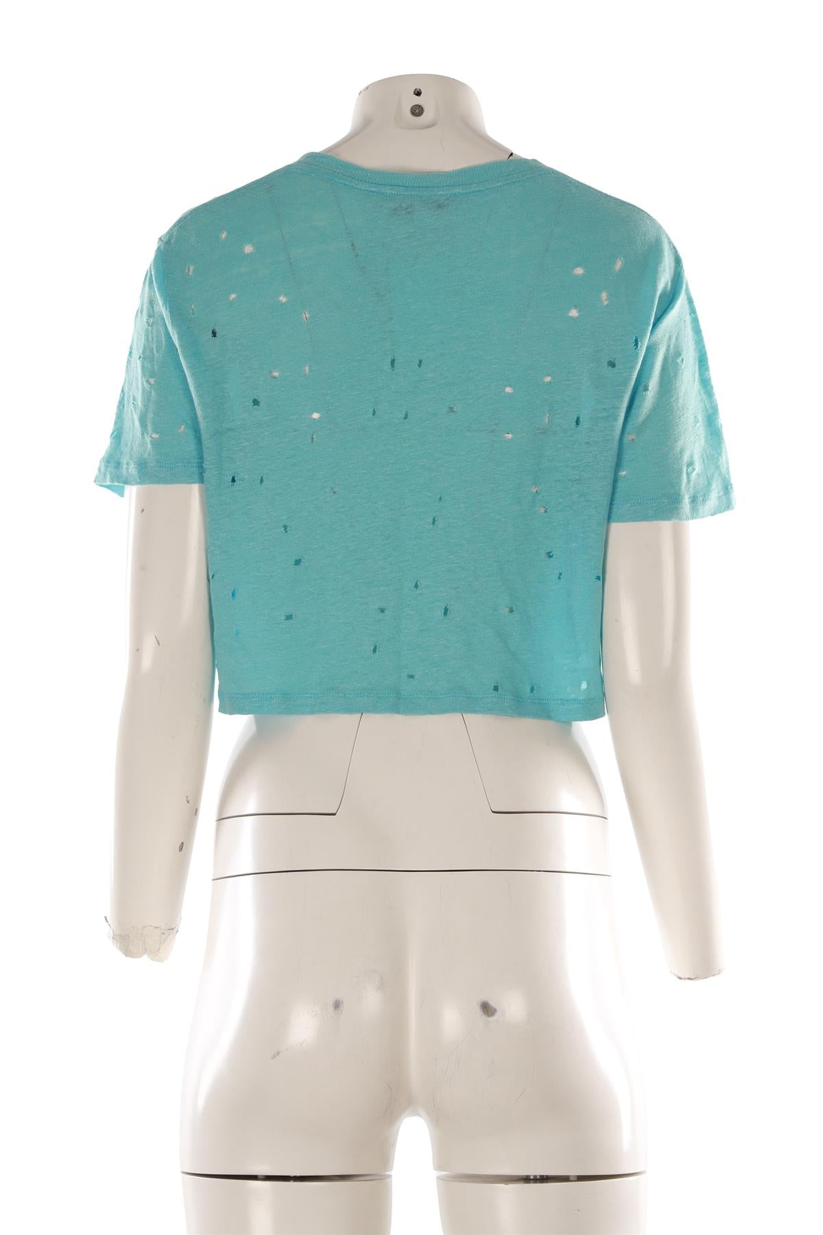 IRO BLUE LINEN TOP SMALL