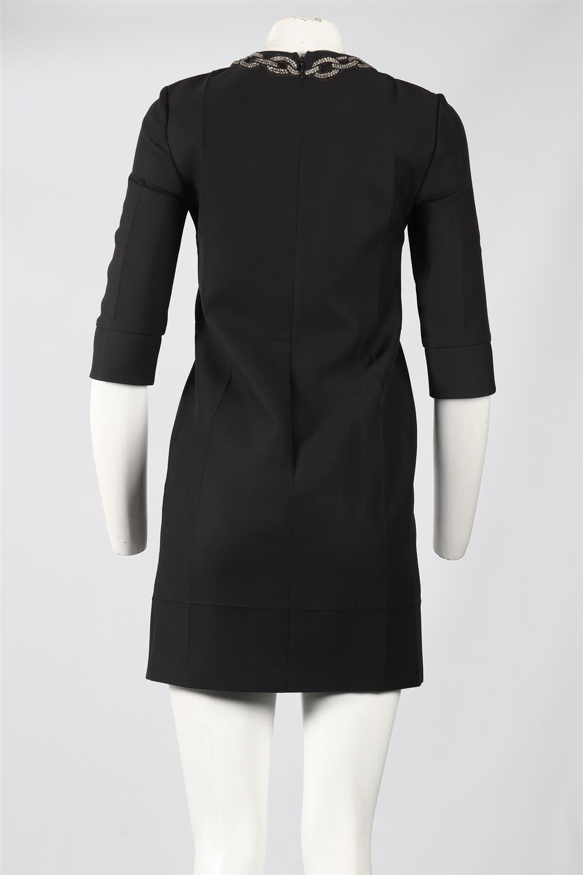 GUCCI SILK AND WOOL BLEND MINI DRESS IT 38 UK 6