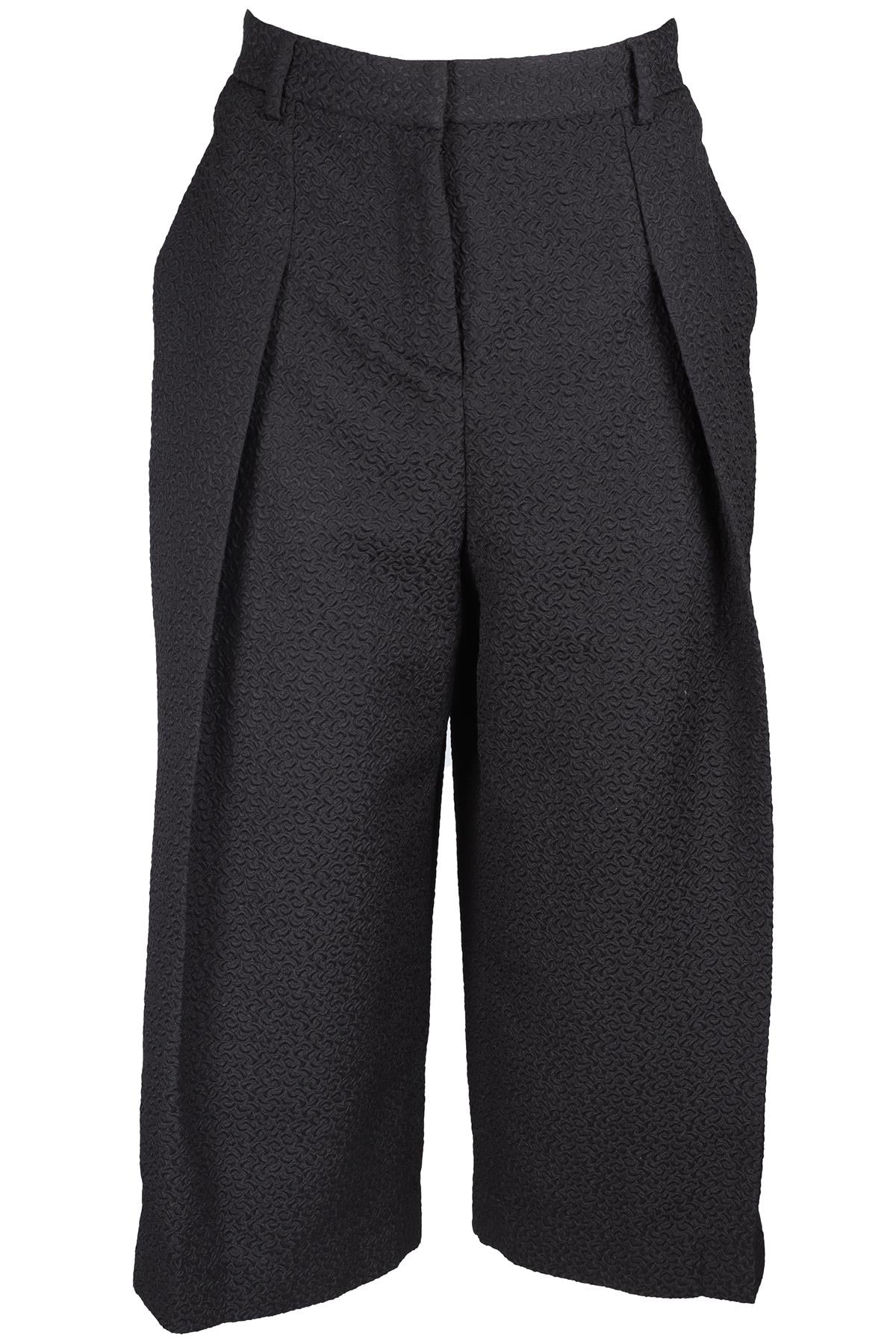 ERDEM BLACK SATIN CULOTTES UK 14