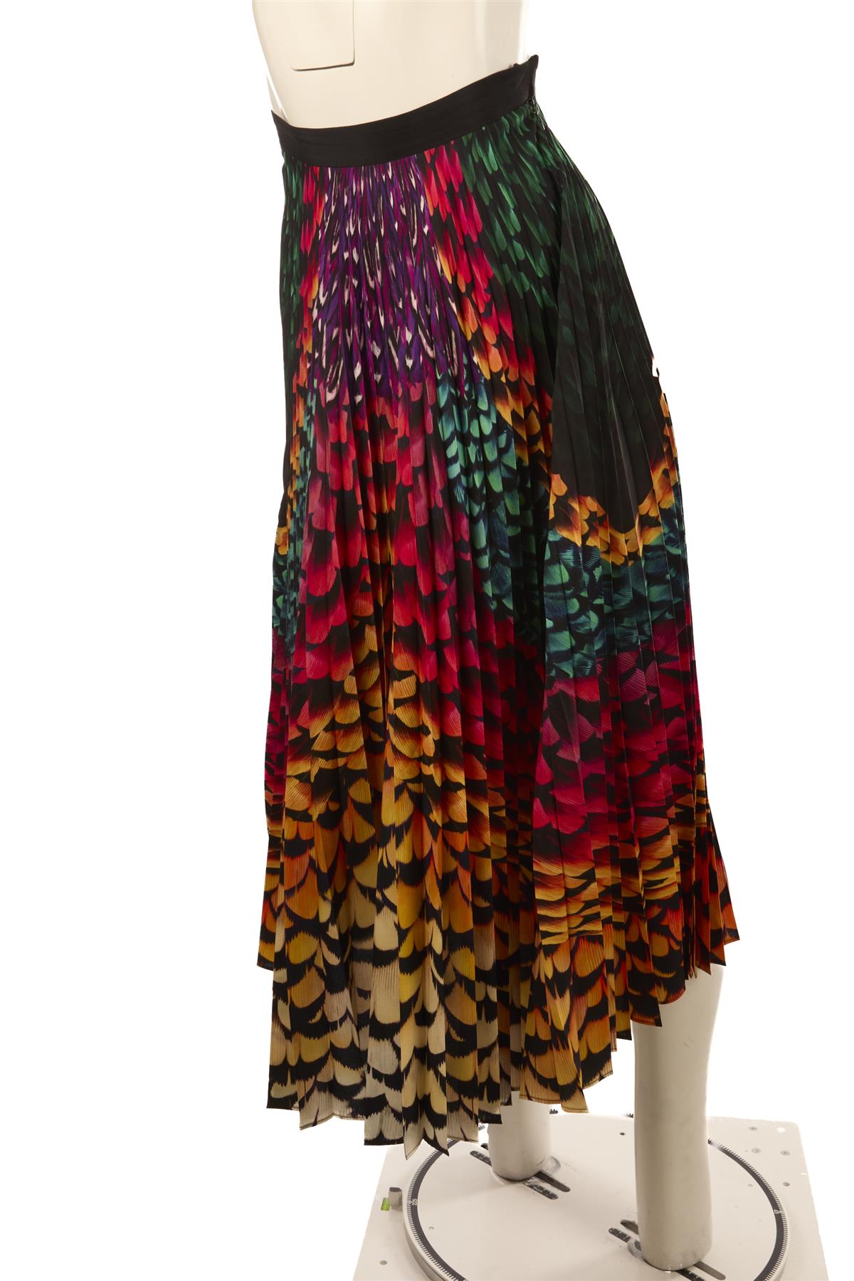 MARY KATRANTZOU MULTI SATIN MAXI SKIRT UK 6
