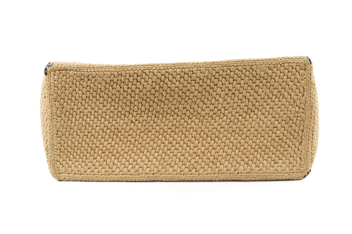 LOEWE BEIGE LARGE RAFFIA TOTE BAG
