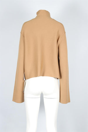 KHAITE TAN WOOL SWEATER MEDIUM