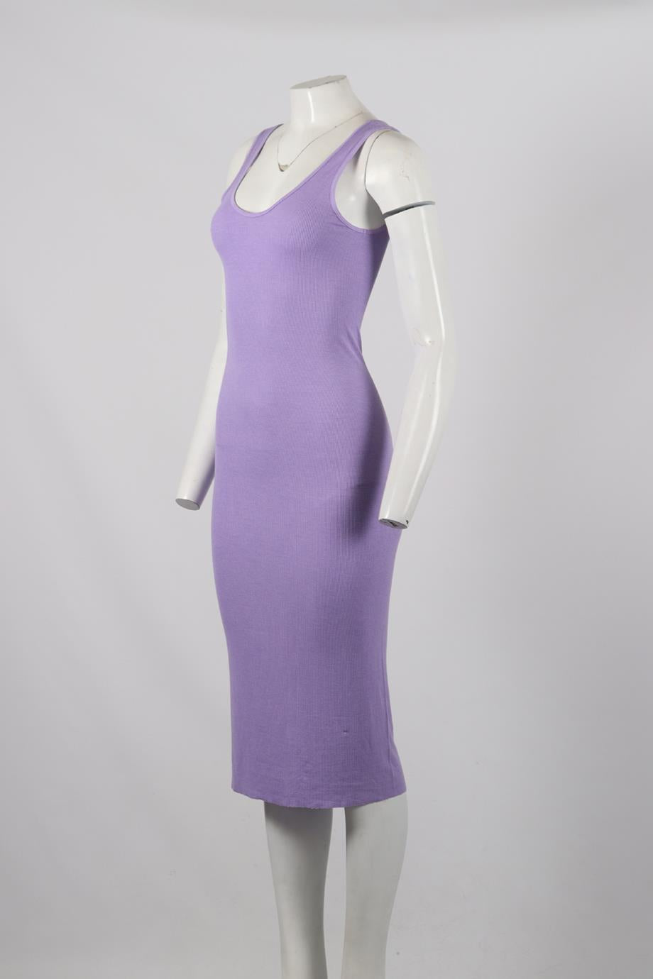 ENZA COSTA RIBBED MIDI DRESS MEDIUM
