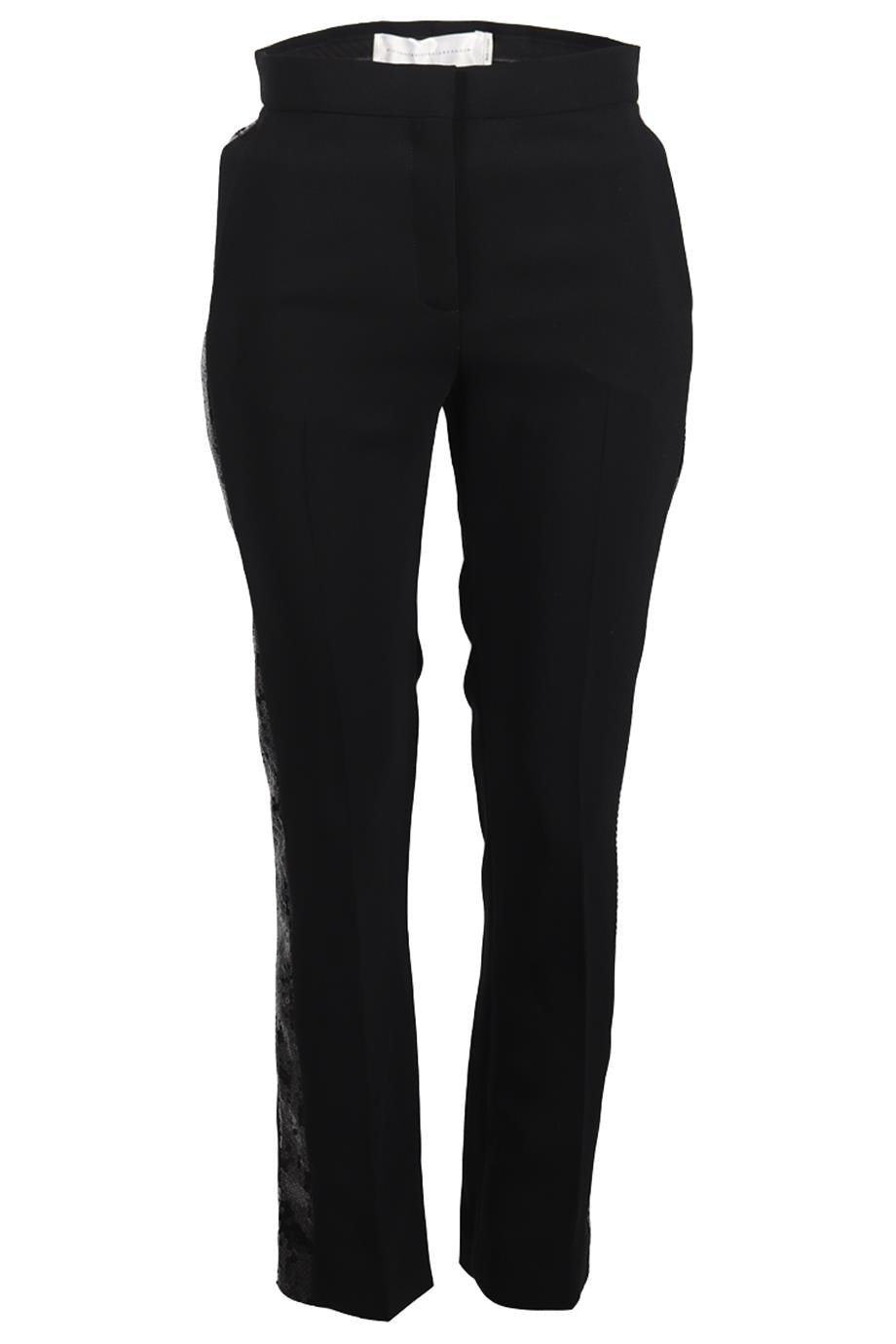 VICTORIA VICTORIA BECKHAM CREPE STRAIGHT LEG PANTS UK 4