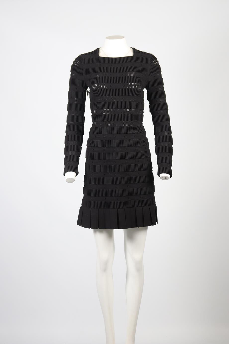 AZZEDINE ALAÏA WOOL BLEND MINI DRESS FR 38 UK 10
