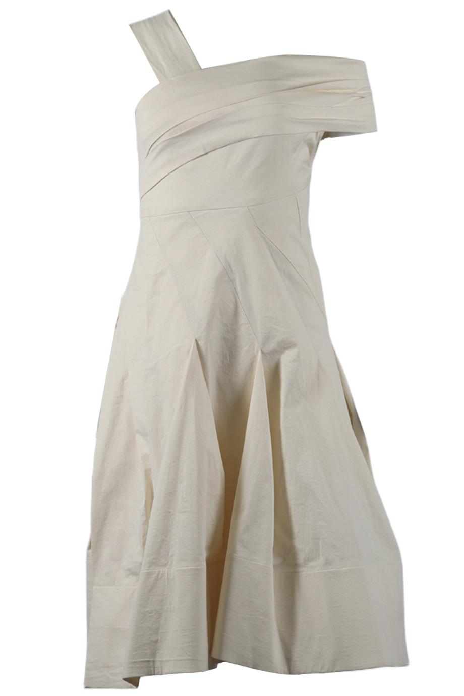 DONNA KARAN COTTON BLEND MIDI DRESS US 2 UK 6