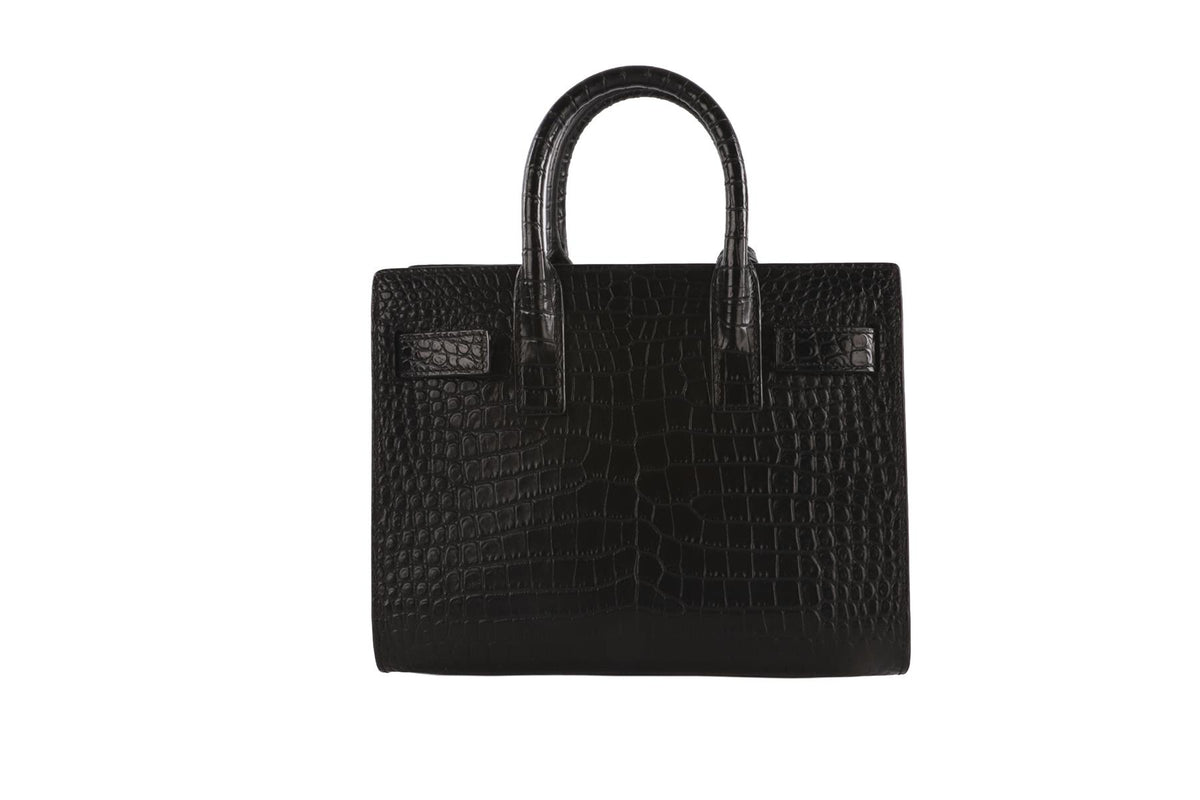 BLACK SAC DE JOUR NANO LEATHER TOTE BAG