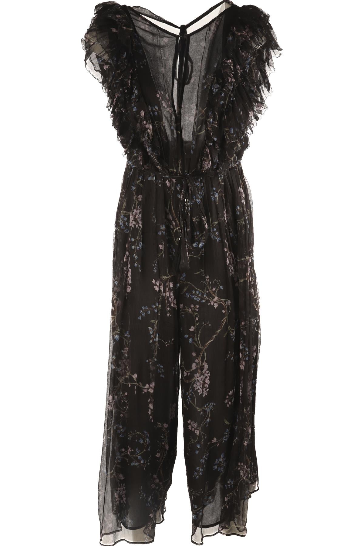 ZIMMERMANN BLACK SILK JUMPSUIT UK 8